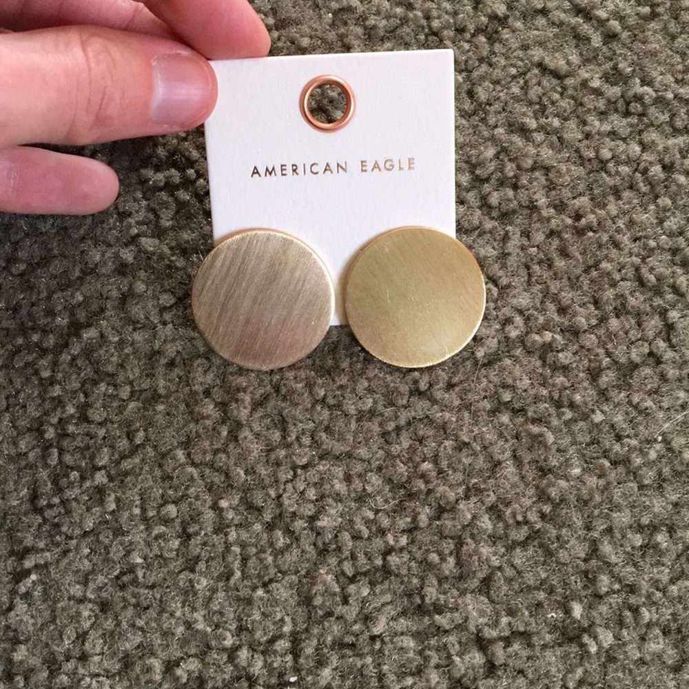 Large gold disc stud earrings from American Eagle